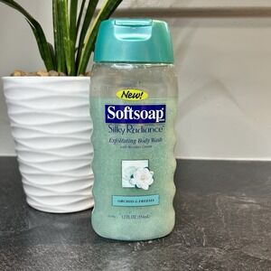 Softsoap Silky Radiance Exfoliating Body Wash Orchid & Freesia 12‎ oz RETIRED